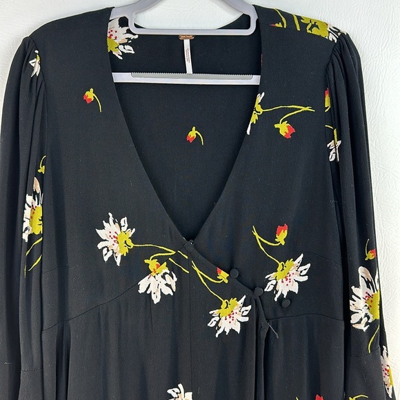 NWT Free People Floral Wrap Mini Dress - Picture 2 of 11